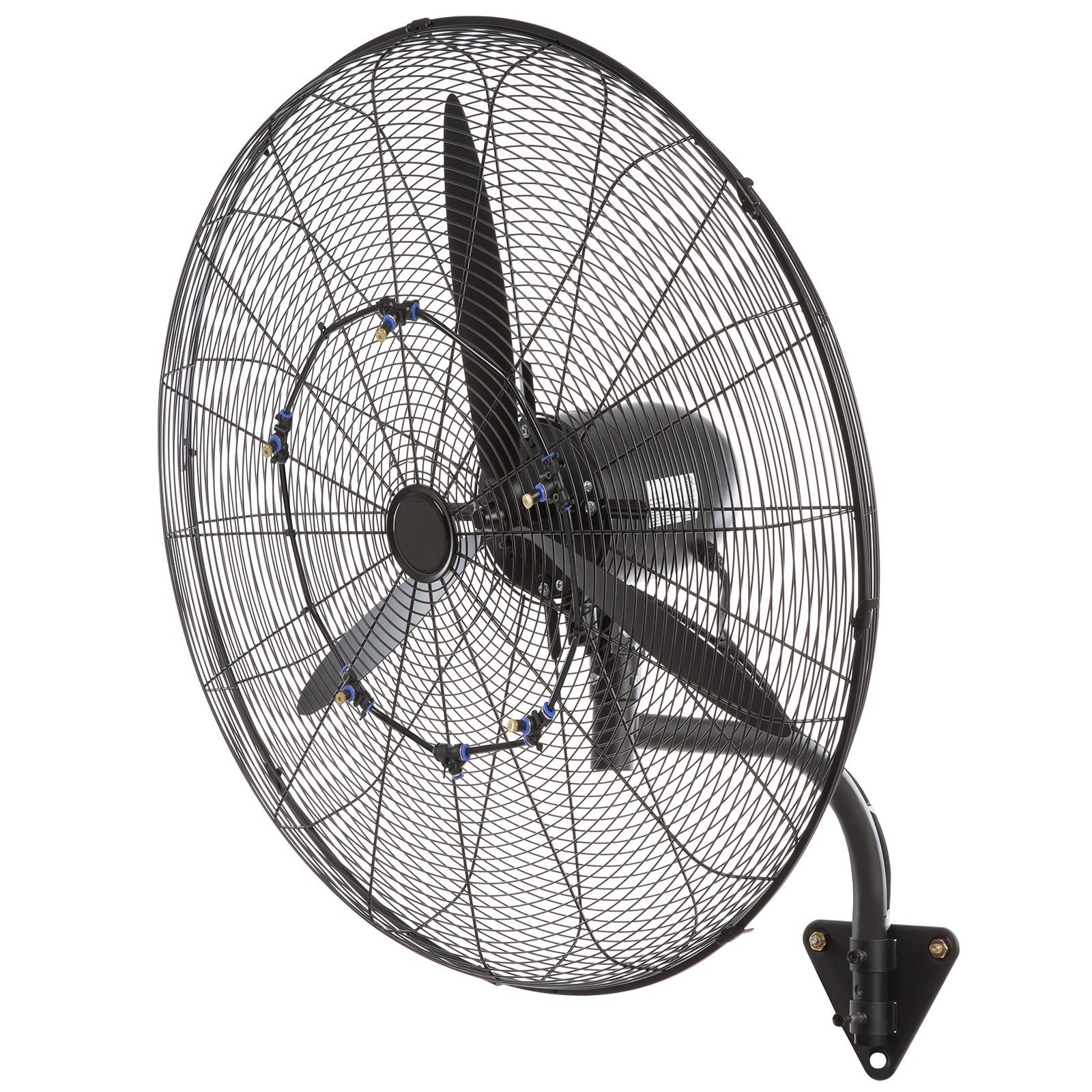 Wall Mount Misting Fan Industrial Oscillating High Velocity Black_voghion.com